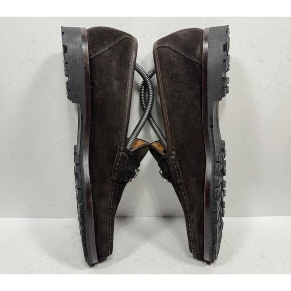 Salvatore Ferragamo Geneva Brown Shoes Gancini Silver Bit Loafers Mens Sz 9.5 EE - Picture 6 of 11